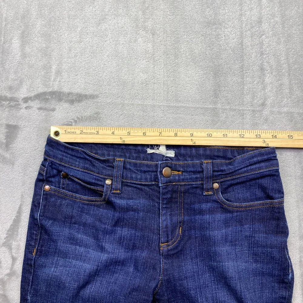 Eileen Fisher Women Straight Leg Jeans Dark Wash Organic Cotton Sz 6 Fits 27" - Picture 5 of 9